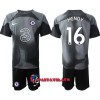 Virallinen Fanipaita + Shortsit Maalivahdin Chelsea MENDY 16 2022-23 Musta - Lasten